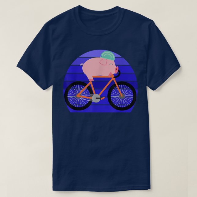 Funny Pig Lover Reitsport Rafting New Orleans T-Shirt (Design vorne)