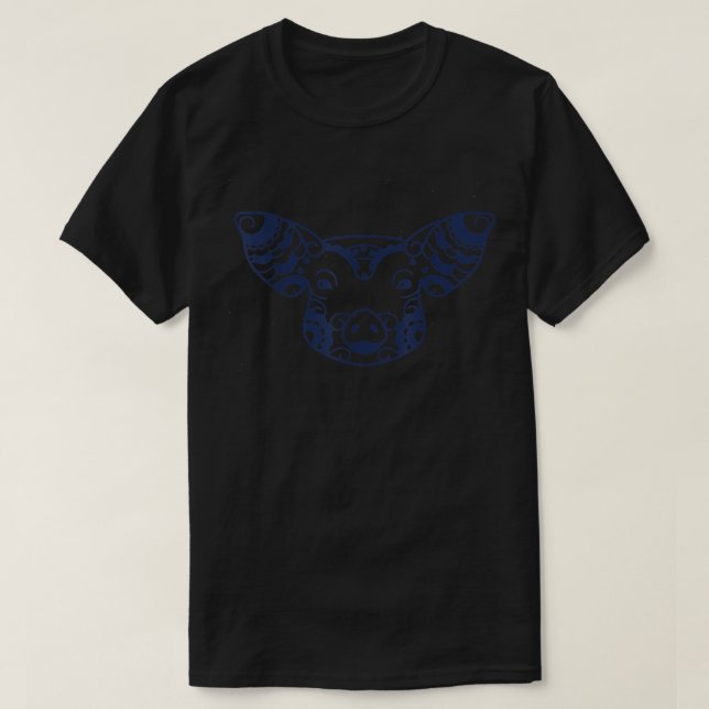Funny Pig Mandala Design Animal Lover T-Shirt (Design vorne)