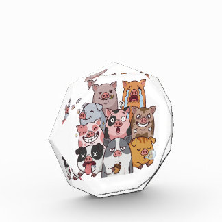 Funny Pig Mood Squad Cartoon Fotoblock