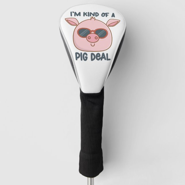 Funny Pig Pun Golf Headcover (Vorderseite)