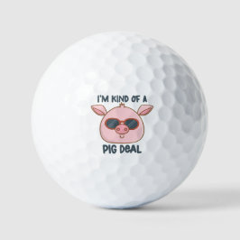 Funny Pig Pun Golfball
