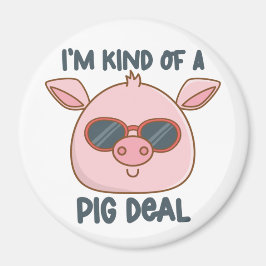Funny Pig Pun Magnet