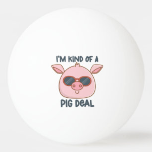 Funny Pig Pun Tischtennisball