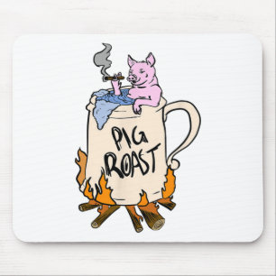 Funny Pig Roast in einem Bier Stein Geschenk Mousepad