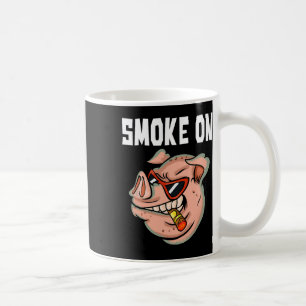 Funny Pig Shirt für Männer Rauchen Fleisch Schwein Kaffeetasse