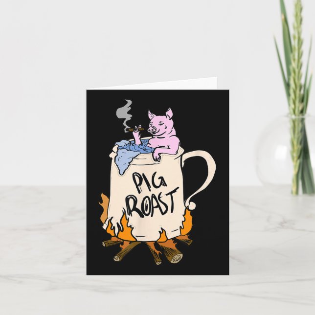 Funny Pig Spit Roast Grillen Party Grill Master Ge Karte (Vorderseite)