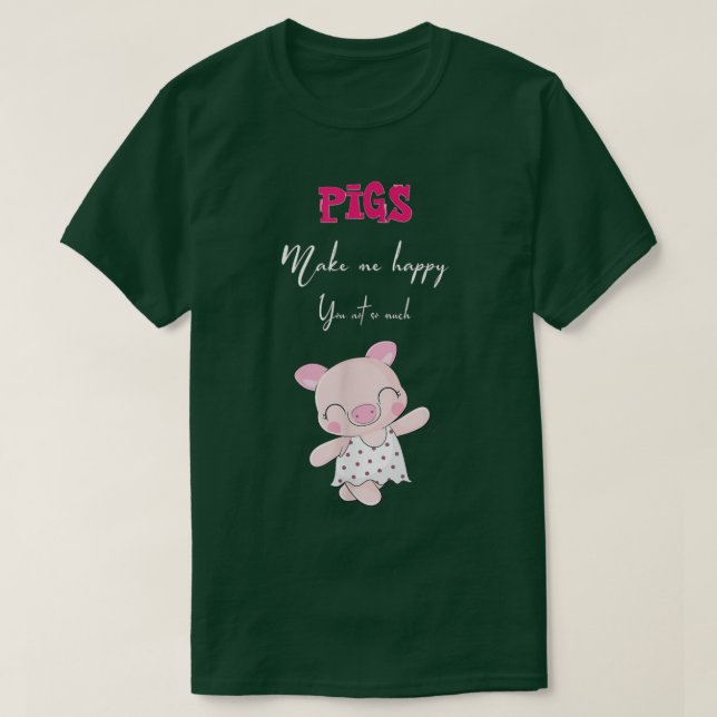 Funny pig  T-Shirt (Design vorne)