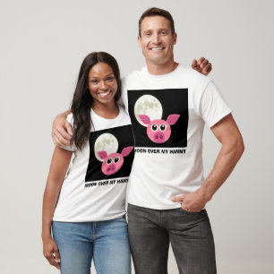 Funny Pig T - Shirt, Mond über meinem Hammy (Miami T-Shirt
