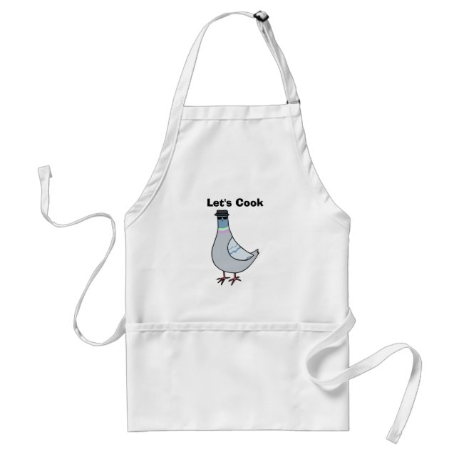 Funny Pigeon Hat Cooking Lover Fathers day Gift Schürze (Vorne)