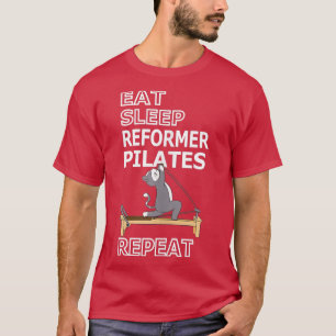Funny Pilates cat Lover isst Schlafreformer Pilate T-Shirt