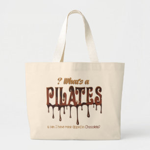 Funny Pilates tauchte in Schokolade Jumbo Stoffbeutel