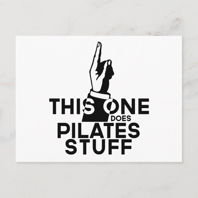 Funny Pilates - Vintag dieses hier Pilates Postkarte (Vorderseite)
