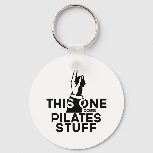 Funny Pilates - Vintag dieses hier Pilates Schlüsselanhänger (Vorderseite)