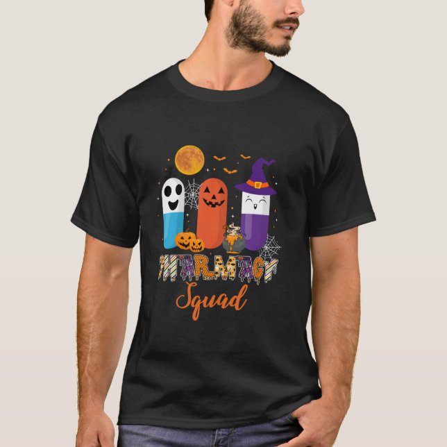Funny Pills Pharmacy Pharmacist Squad Halloween Co T-Shirt (Vorderseite)