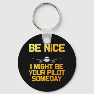 Funny Pilot Design Frauen Luftfahrzeug Schlüsselanhänger