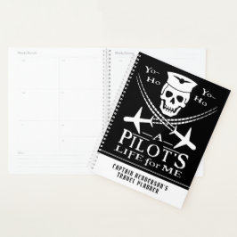 Funny Pilot Skull Airplanes Pirate Spaß | Benutzer Planer