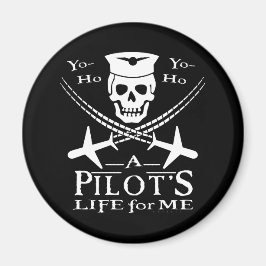 Funny Pilot Skull Cross Flugzeuge Piraterie Spaß Magnet