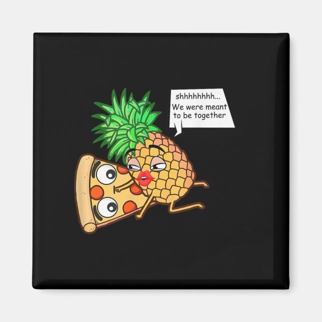 Funny Pineape on Pizza Magnet (Vorne)