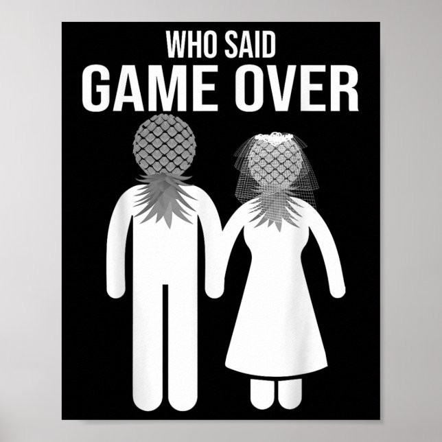 Funny Pineaple Swinger Geschenk Wedding Bride Groo Poster (Vorne)