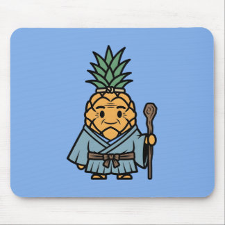 Funny Pineapple Sensei Master Samurai Illustration Mousepad