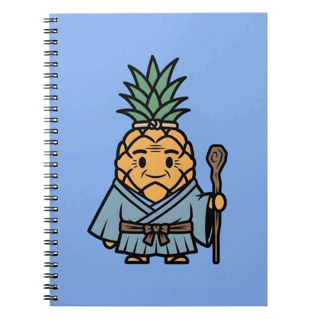 Funny Pineapple Sensei Master Samurai Illustration Notizblock (Vorderseite)