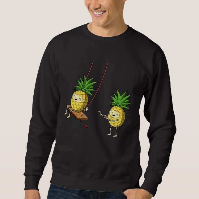 Funny Pineapples Swinging Lover Cute Swinger Men W Sweatshirt (Vorderseite)