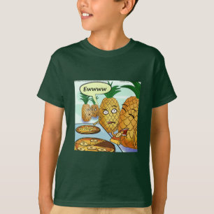 Funny Pineapse Pizza Cartoon T-Shirt