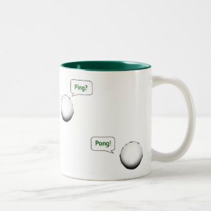 Funny Ping Pong Zweifarbige Tasse