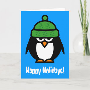 Funny Pinguin Cartoon Weihnachtsgrüße Karte
