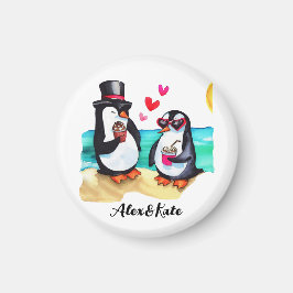 Funny Pinguin Couple, Tiere in Liebe Magnet