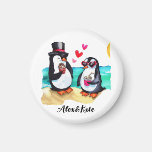 Funny Pinguin Couple, Tiere in Liebe Magnet
