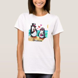 Funny Pinguin Couple, Tiere in Liebe T-Shirt