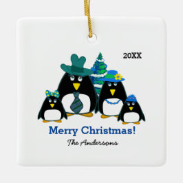 Funny Pinguin Foto Zierfiguren Keramikornament