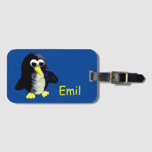 Funny Pinguin, personalisierter Lufterfrischer Gepäckanhänger