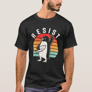 Funny Pinguin Resist Anti-Tariff Protest politisch T-Shirt
