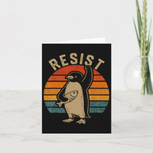 Funny Pinguin Resist Pinguine Protest gegen Tari Karte