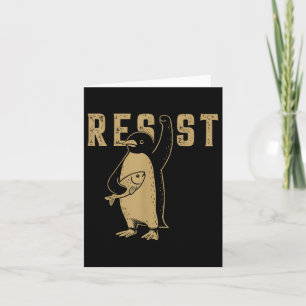 Funny Pinguin Resist Pinguine Protest gegen Tari Karte