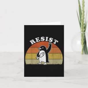 Funny Pinguin Resist Pinguine Protest gegen Tari Karte