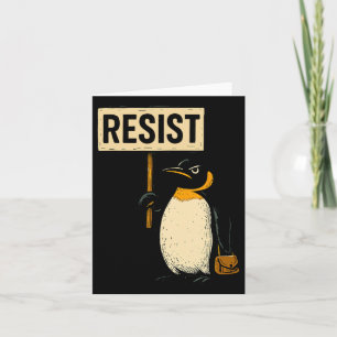 Funny Pinguin Resist Pinguine Protest gegen Tari Karte