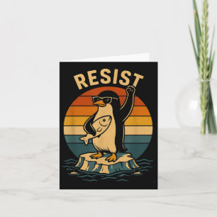 Funny Pinguin Resist Pinguine Protest gegen Tari Karte