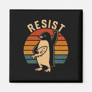 Funny Pinguin Resist Pinguine Protest gegen Tari Magnet