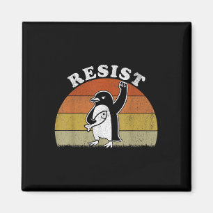 Funny Pinguin Resist Pinguine Protest gegen Tari Magnet