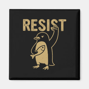 Funny Pinguin Resist Pinguine Protest gegen Tari Magnet