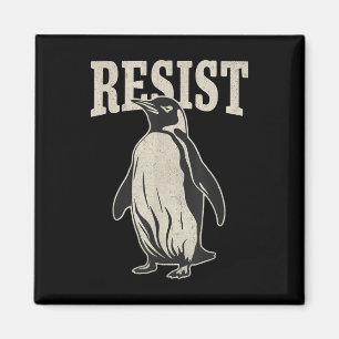 Funny Pinguin Resist Pinguine Protest gegen Tari Magnet