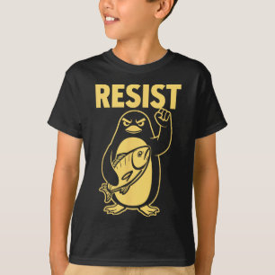 Funny Pinguin Resist Pinguine Protest gegen Tari T-Shirt