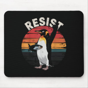 Funny Pinguin Resist Protest gegen Spaß von Zöllen Mousepad
