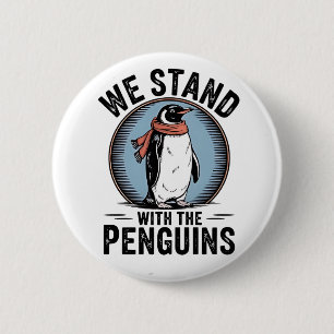 Funny Pinguin Resist Protest gegen Tarrifs Button