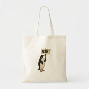 Funny Pinguin Resist Protest gegen Tarrifs Tragetasche