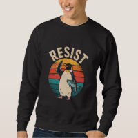 Funny Pinguin Resist Protest gegen Zölle