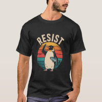Funny Pinguin Resist Protest gegen Zölle